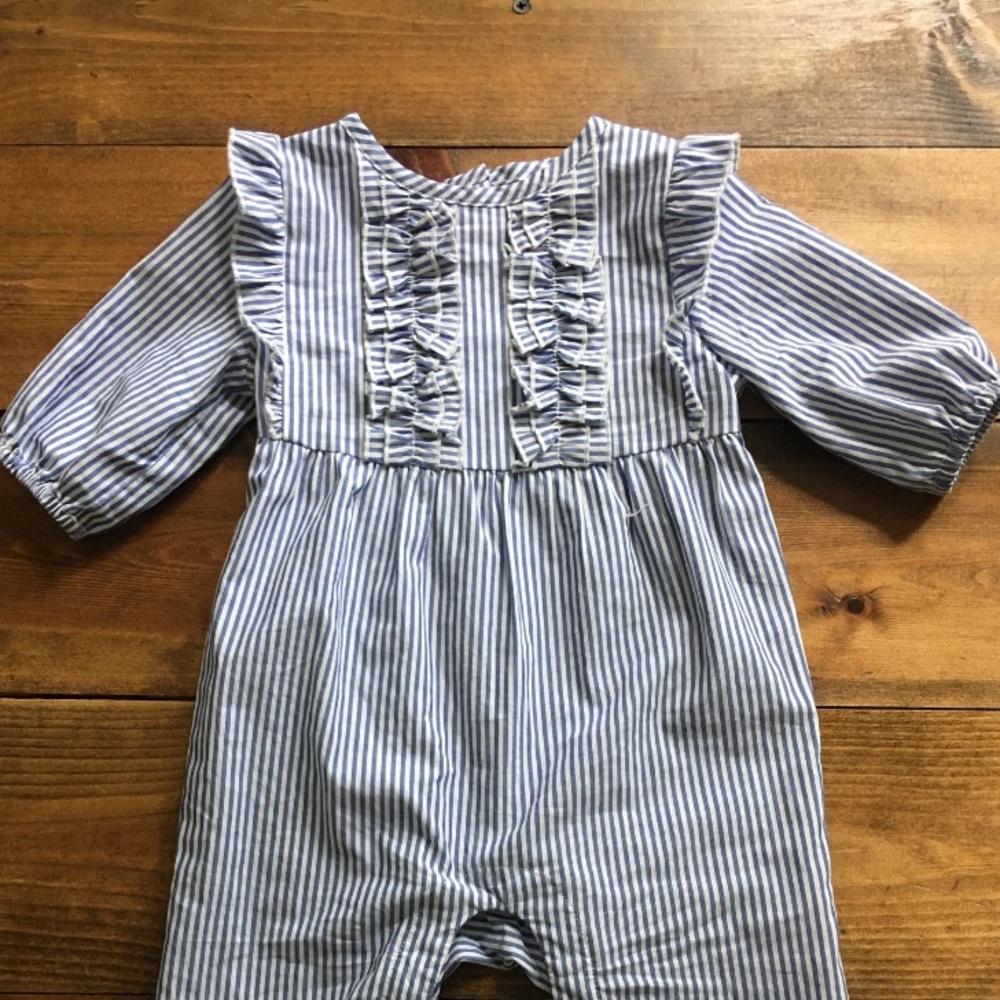 Pinstripe baby jumpsuit